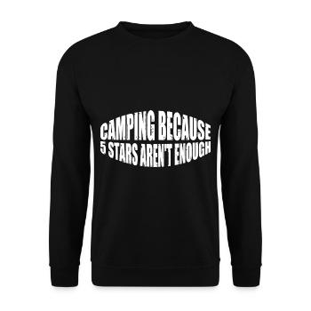 Camping Because 5 Stars Aren't Enough 4 - Unisex Sweatshirt - black - Front - Alina (178cm) & Michal (187cm)