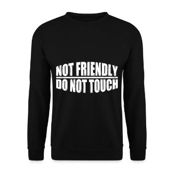 Pas amical, ne touchez pas 32 - Sweat-shirt Unisexe - noir - Devant - Alina (178cm) & Michal (187cm)