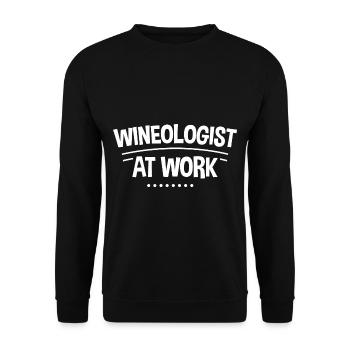 Wineologist At Work 4 - Unisex Sweatshirt - black - Front - Alina (178cm) & Michal (187cm)
