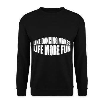 La danse en ligne rend la vie plus amusante 4 - Sweat-shirt Unisexe - noir - Devant - Alina (178cm) & Michal (187cm)