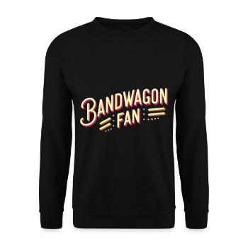 Bandwagon Fan 16 - Unisex Pullover - Schwarz - Vorne - Alina (178cm) & Michal (187cm)