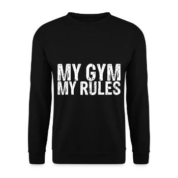 My Gym, My Rules 4 - Unisex Sweatshirt - black - Front - Alina (178cm) & Michal (187cm)