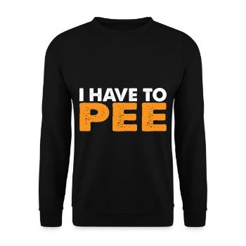 I Have To Pee 26 - Unisex Pullover - Schwarz - Vorne - Alina (178cm) & Michal (187cm)
