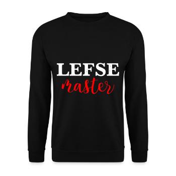 Lefse Master 18 - Unisex Sweatshirt - black - Front - Alina (178cm) & Michal (187cm)