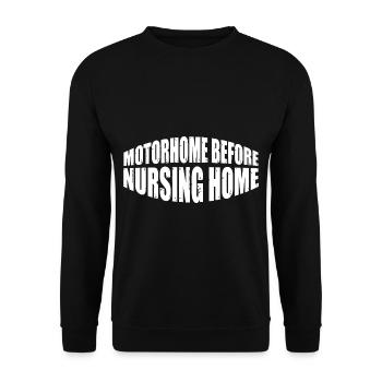 Motorhome Before Nursing Home 4 - Unisex Sweatshirt - black - Front - Alina (178cm) & Michal (187cm)