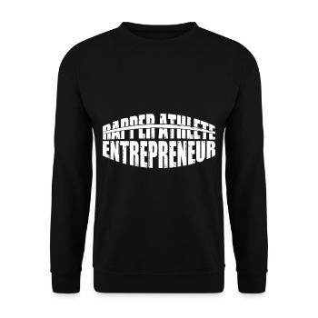 Rapper Athlete Entrepreneur 39 - Unisex Sweatshirt - black - Front - Alina (178cm) & Michal (187cm)