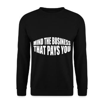Attention à l’entreprise qui vous paie 41 - Sweat-shirt Unisexe - noir - Devant - Alina (178cm) & Michal (187cm)