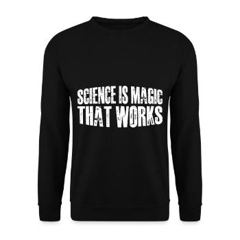 La science, c’est de la magie qui fonctionne 15 - Sweat-shirt Unisexe - noir - Devant - Alina (178cm) & Michal (187cm)