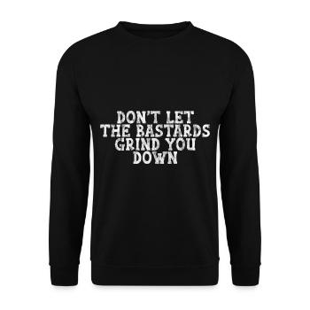 Ne laissez pas les bâtards vous écraser 3 - Sweat-shirt Unisexe - noir - Devant - Alina (178cm) & Michal (187cm)