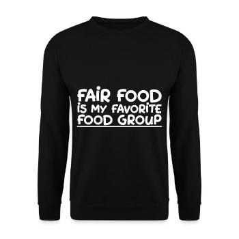 Fair Food Is My Favorite Food Group - Unisex Sweatshirt - black - Front - Alina (178cm) & Michal (187cm)