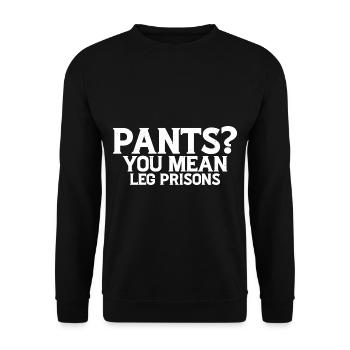 Pantalon tu veux dire jambe prisons 24 - Sweat-shirt Unisexe - noir - Devant - Alina (178cm) & Michal (187cm)