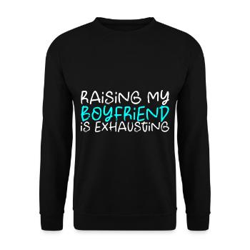 Raising My Boyfriend Is Exhausting 4 - Unisex Sweatshirt - black - Front - Alina (178cm) & Michal (187cm)