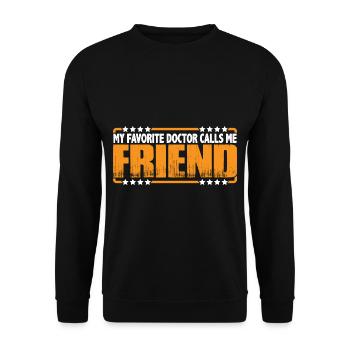 Mon médecin préféré m’appelle ami 8 - Sweat-shirt Unisexe - noir - Devant - Alina (178cm) & Michal (187cm)