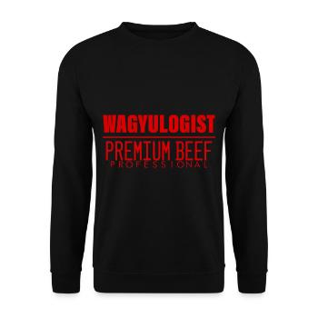 Wagyulogist, Professionnel du bœuf haut de gamme 3 - Sweat-shirt Unisexe - noir - Devant - Alina (178cm) & Michal (187cm)