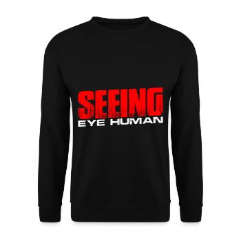Seeing Eye Human 14 - Unisex Pullover - Schwarz - Vorne - Alina (178cm) & Michal (187cm)