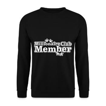 Millionaire Club Member 14 - Unisex Sweatshirt - black - Front - Alina (178cm) & Michal (187cm)