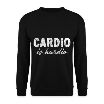 Cardio Is Hardio 3 - Unisex Sweatshirt - black - Front - Alina (178cm) & Michal (187cm)
