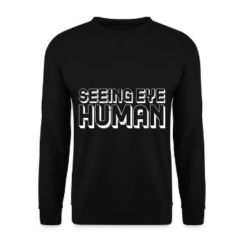 Seeing Eye Human 27 - Unisex Pullover - Schwarz - Vorne - Alina (178cm) & Michal (187cm)