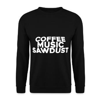 Coffee Music Sawdust - Unisex Sweatshirt - black - Front - Alina (178cm) & Michal (187cm)