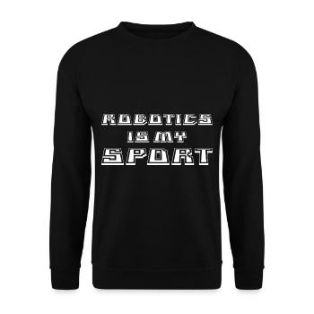 Robotics Is My Sport - Unisex Sweatshirt - black - Front - Alina (178cm) & Michal (187cm)