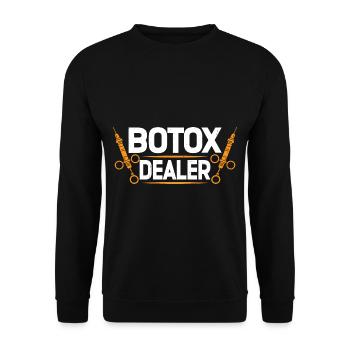 Botox Dealer 13 - Unisex Sweatshirt - black - Front - Alina (178cm) & Michal (187cm)
