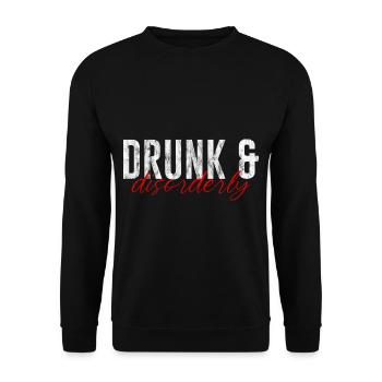 Drunk And Disorderly 3 - Unisex Pullover - Schwarz - Vorne - Alina (178cm) & Michal (187cm)
