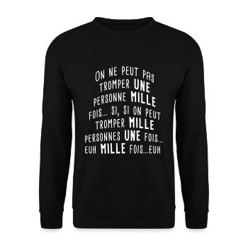 funny movie phrase - Unisex Sweatshirt - black - Front - Alina (178cm) & Michal (187cm)