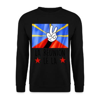 Flagge Wiedersehen Geschenk Mann Frau Kind - Unisex Pullover - Schwarz - Vorne - Alina (178cm) & Michal (187cm)
