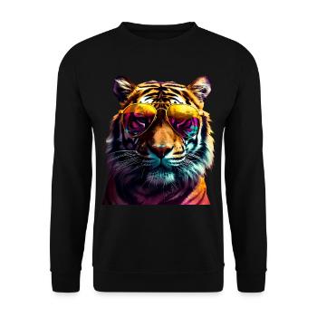 Lunettes de soleil Tiger - Sweat-shirt Unisexe - noir - Devant - Alina (178cm) & Michal (187cm)