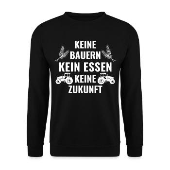 Bauerndemo Bauer Landwirt Bauern Protest Sprüche - Unisex Pullover - Schwarz - Vorne - Alina (178cm) & Michal (187cm)