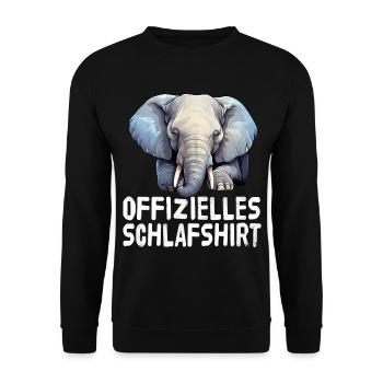 Chemise de sommeil officielle Elephant - Sweat-shirt Unisexe - noir - Devant - Alina (178cm) & Michal (187cm)
