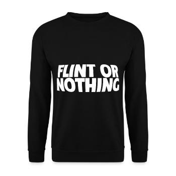 Flint Or Nothing - Unisex Pullover - Schwarz - Vorne - Alina (178cm) & Michal (187cm)