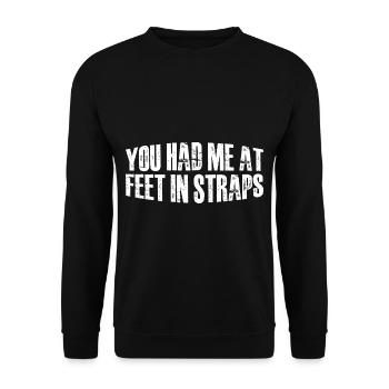 Tu m’as eu aux pieds dans les sangles 44 - Sweat-shirt Unisexe - noir - Devant - Alina (178cm) & Michal (187cm)