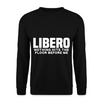 Libero, Nothing Hits The Floor Before Me 8 - Unisex Sweatshirt - black - Front - Alina (178cm) & Michal (187cm)
