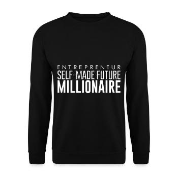 Entrepreneur Self-Made Future Millionaire - Unisex Sweatshirt - black - Front - Alina (178cm) & Michal (187cm)