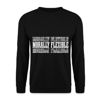 Morally Flexible 8 - Unisex Pullover - Schwarz - Vorne - Alina (178cm) & Michal (187cm)