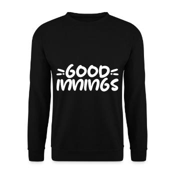 Good Innings 4 - Unisex Sweatshirt - black - Front - Alina (178cm) & Michal (187cm)
