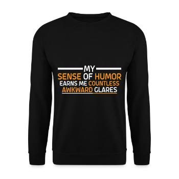 My Sense Of Humor Earns Me Countless Glares 3 - Unisex Sweatshirt - black - Front - Alina (178cm) & Michal (187cm)