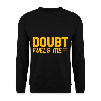 Le doute m’alimente 2 - Sweat-shirt Unisexe - noir - Devant - Alina (178cm) & Michal (187cm)