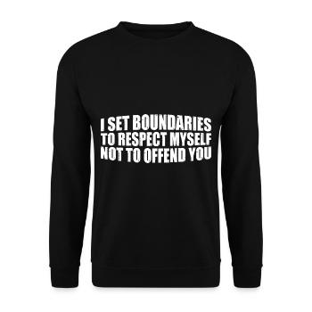 I Set Boundaries To Respect Myself 4 - Unisex Sweatshirt - black - Front - Alina (178cm) & Michal (187cm)