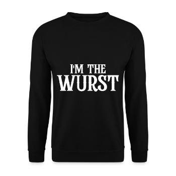 I'm The Wurst - Unisex Pullover - Schwarz - Vorne - Alina (178cm) & Michal (187cm)