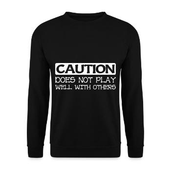 Caution Does Not Play Well With Others 40 - Unisex Pullover - Schwarz - Vorne - Alina (178cm) & Michal (187cm)