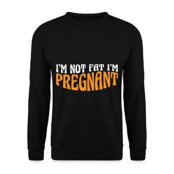 Je ne suis pas grosse Je suis enceinte 8 - Sweat-shirt Unisexe - noir - Devant - Alina (178cm) & Michal (187cm)