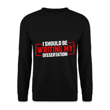 I Should Be Writing My Dissertation 9 - Unisex Pullover - Schwarz - Vorne - Alina (178cm) & Michal (187cm)