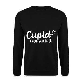 Cupid Can Suck It - Unisex Pullover - Schwarz - Vorne - Alina (178cm) & Michal (187cm)