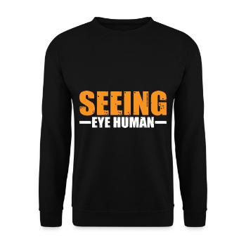 Seeing Eye Human 31 - Unisex Pullover - Schwarz - Vorne - Alina (178cm) & Michal (187cm)