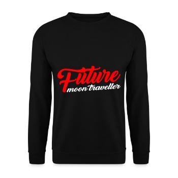 Future Moon Traveller 3 - Unisex Sweatshirt - black - Front - Alina (178cm) & Michal (187cm)