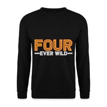 Four Ever Wild 54 - Unisex Pullover - Schwarz - Vorne - Alina (178cm) & Michal (187cm)