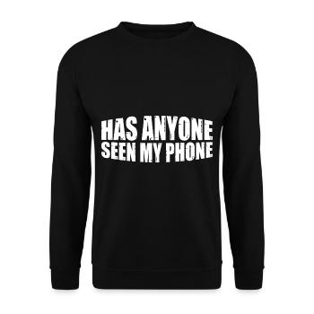 Has Anyone Seen My Phone 17 - Unisex Pullover - Schwarz - Vorne - Alina (178cm) & Michal (187cm)