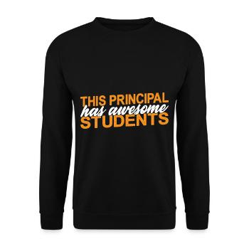 This Principal Has Awesome Students 3 - Unisex Sweatshirt - black - Front - Alina (178cm) & Michal (187cm)